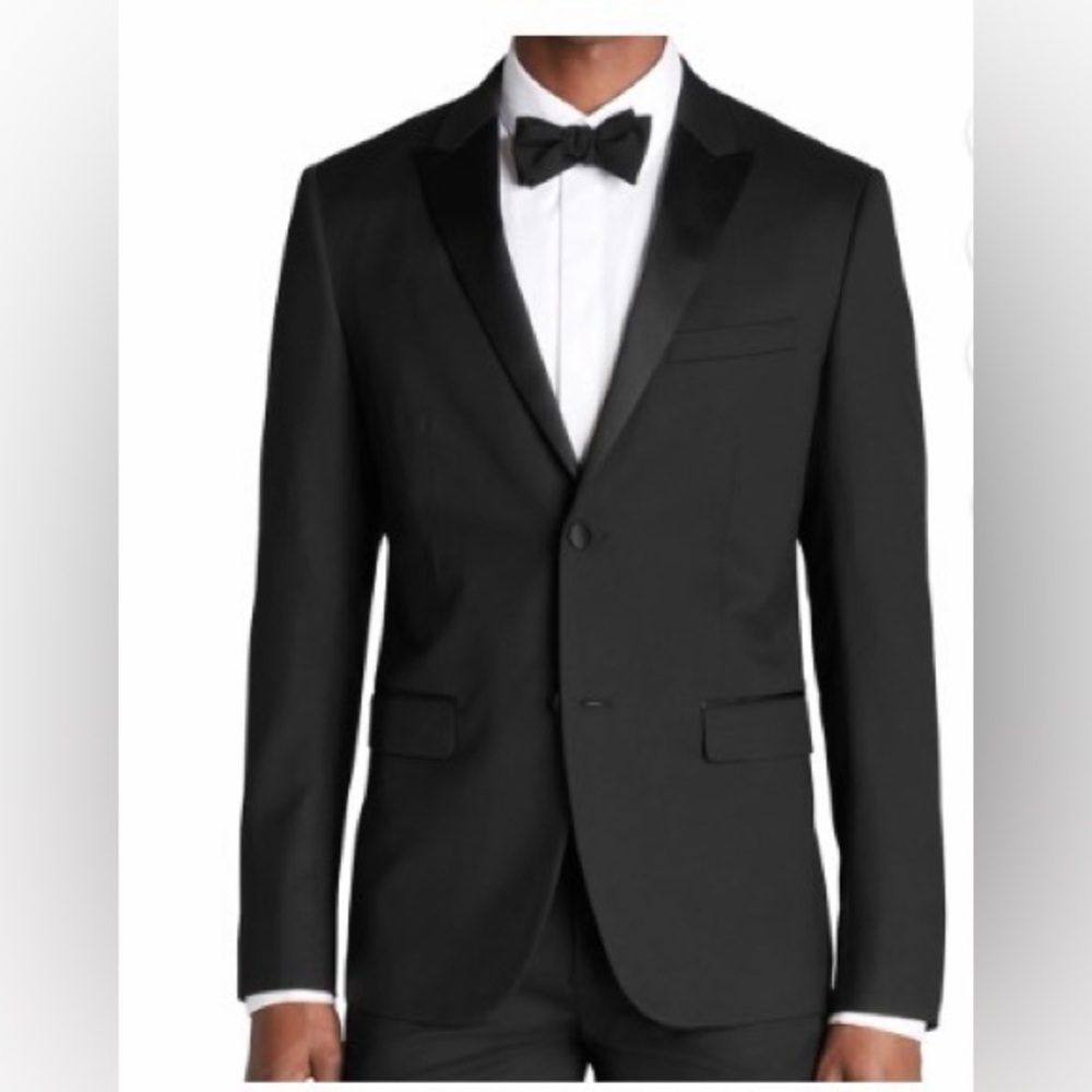 Theory Elegant Black Tuxedo Jacket 42L